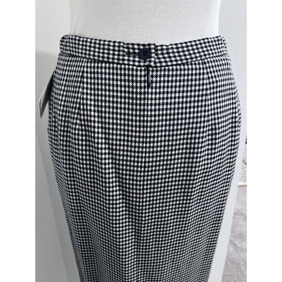 Vtg Pendleton size 8 wool pencil skirt Houndstooth New w tags Academia Preppy - Picture 7 of 9